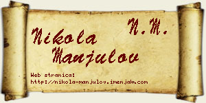 Nikola Manjulov vizit kartica